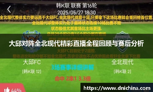 大邱对阵全北现代精彩直播全程回顾与赛后分析