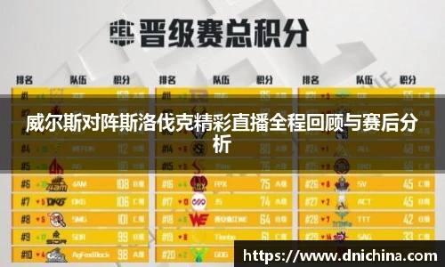 威尔斯对阵斯洛伐克精彩直播全程回顾与赛后分析