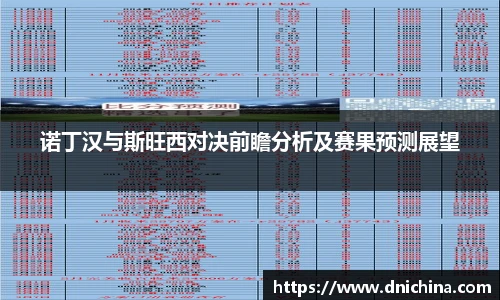 诺丁汉与斯旺西对决前瞻分析及赛果预测展望