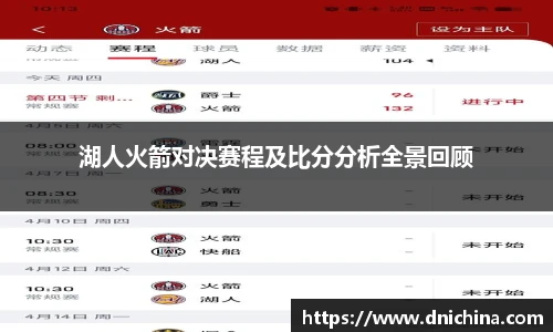 湖人火箭对决赛程及比分分析全景回顾